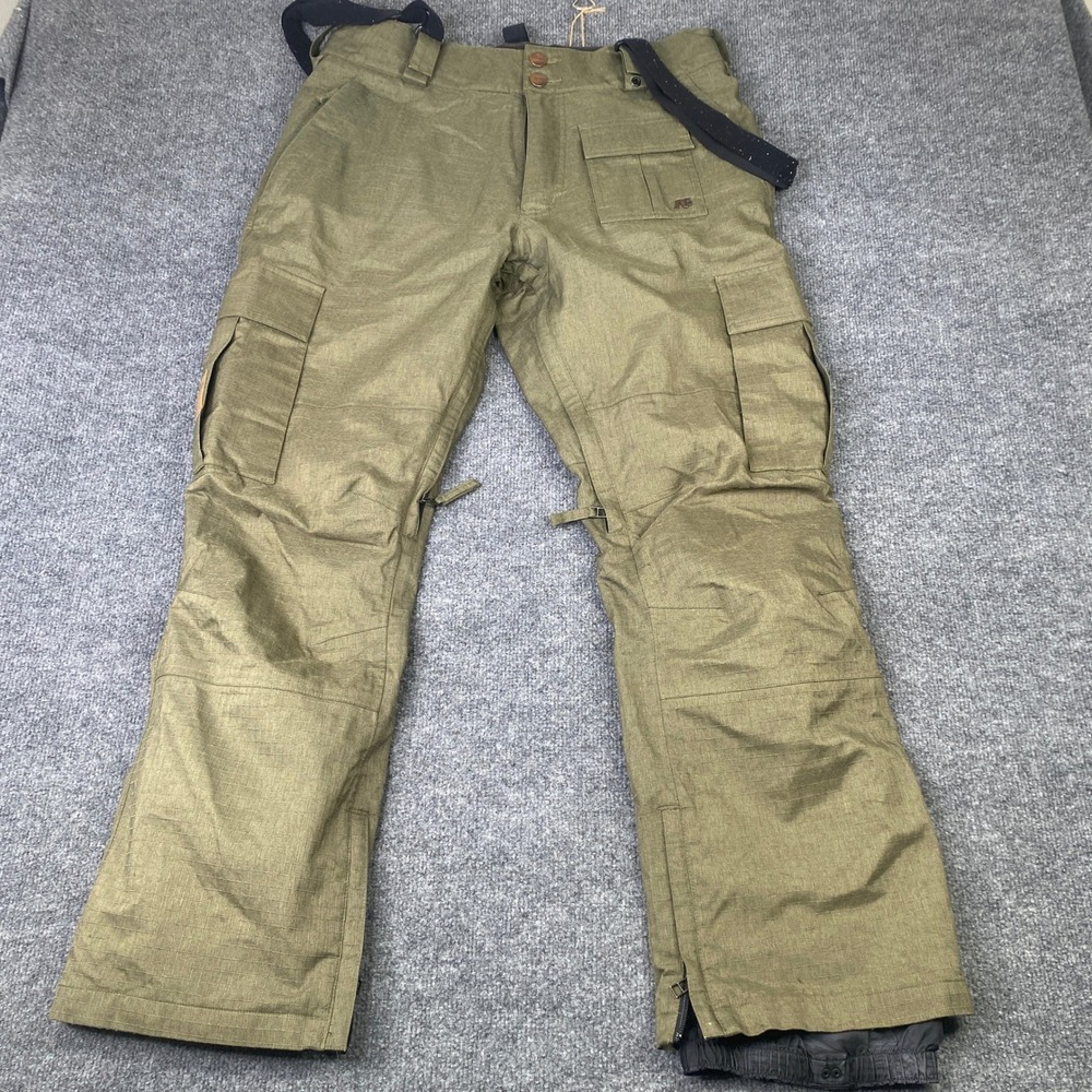 Burton Analog Gauge Pant Mens M Olive Green Snowboard Ski Cargo Pants 10K